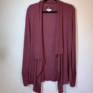 Cupio Draped Open Front Cardigan Sweater Small